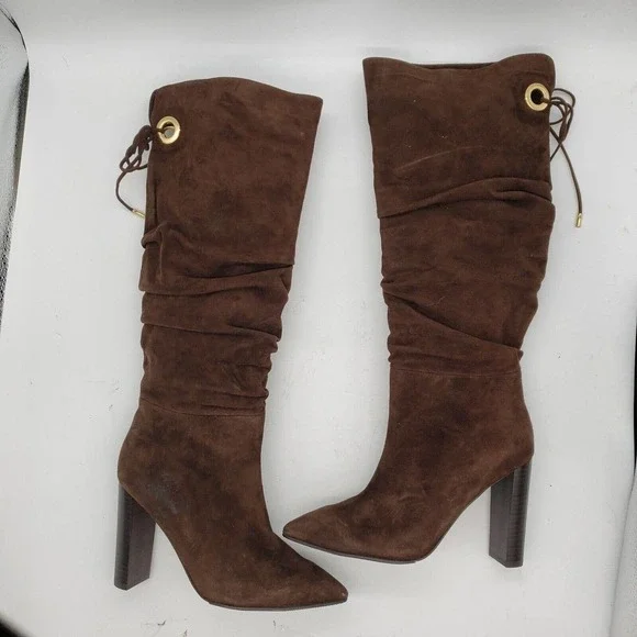 PAIGE Brown Heeled Boots - Picture 8 of 11